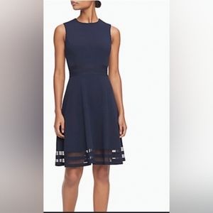 Calvin Klein Fit & Flare Dress, Color Navy Sizes 12
